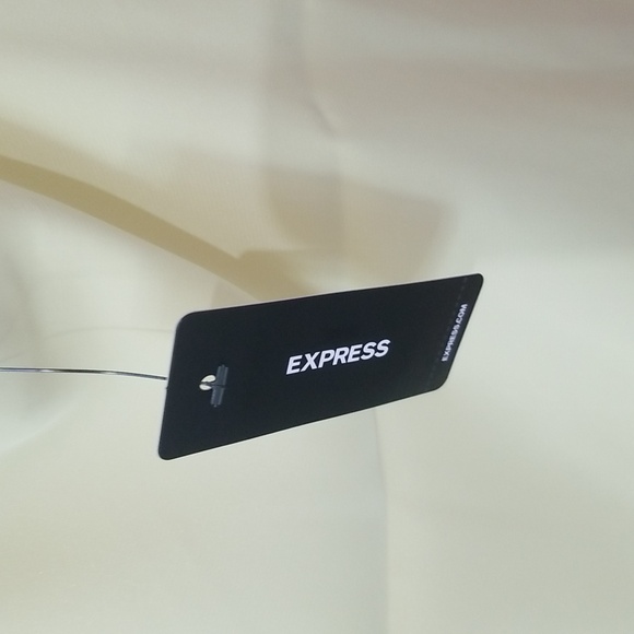 Express bright yellow satin adjustable strap top New criss cross  Small - Picture 6 of 12